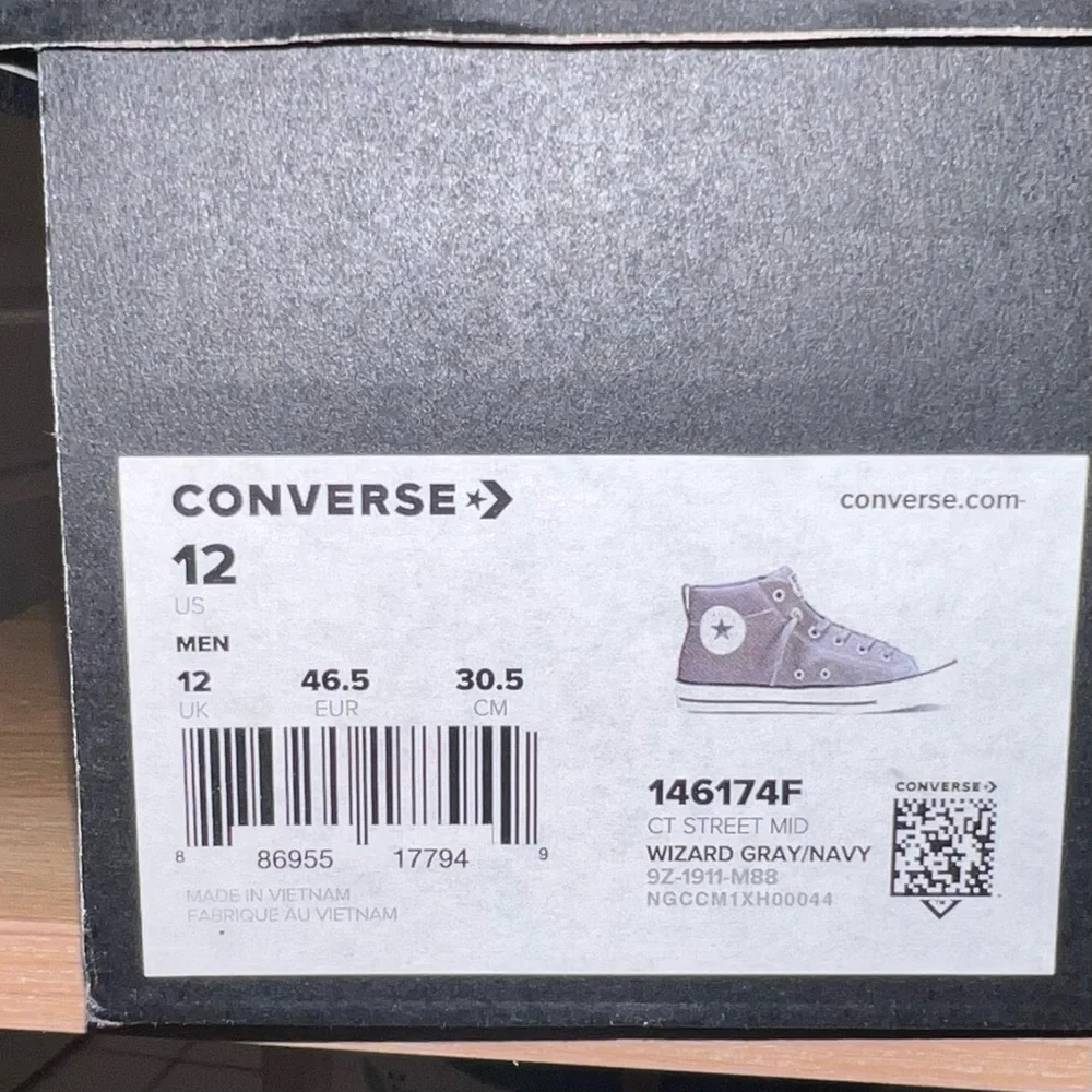 CONVERSE CHUCK TAYLOR ALL STAR GRAY SNEAKERS - Picture 12 of 13